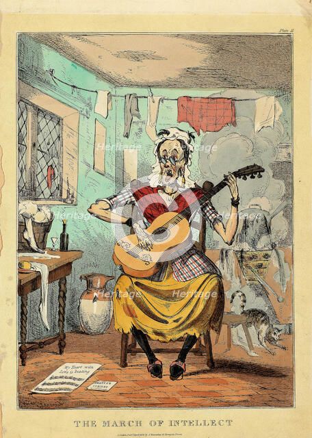 The march of intellect, 1828. Creator: Heath, Henry (active 1824-1850).