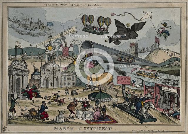 The March of intellect, 1829. Artist: Heath, William (1795-1840)