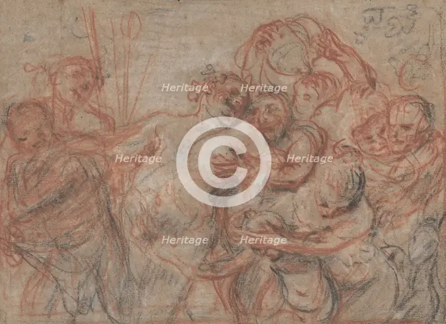 The March of Silenus [recto], c. 1715/1716. Creator: Jean-Antoine Watteau.