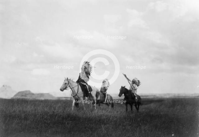 The march of the Sioux, c1905. Creator: Edward Sheriff Curtis.