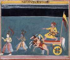The March Against Jarasandha, Folio from a Bhagavata Purana..., 1st half of 17th century. Creator: Unknown