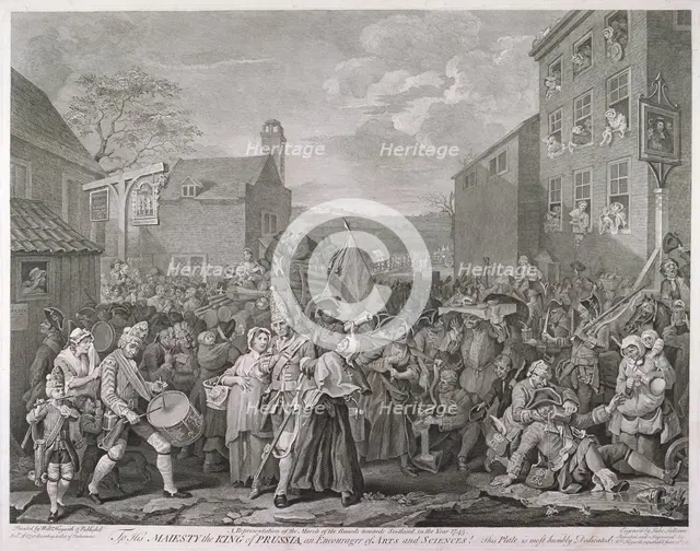 'The March to Finchley', 1761.                                          Artist: Luke Sullivan