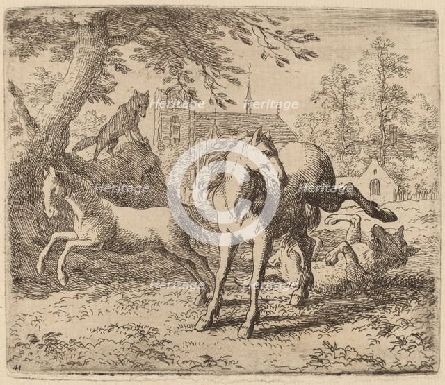 The Mare and the Wolf, probably c. 1645/1656. Creator: Allart van Everdingen.