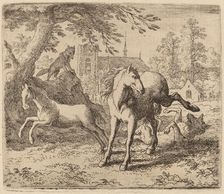 The Mare and the Wolf, probably c. 1645/1656. Creator: Allart van Everdingen