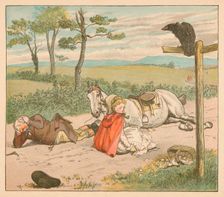 The Mare broke her knees and the Farmer his crown c1885, (1934). Creator: Randolph Caldecott