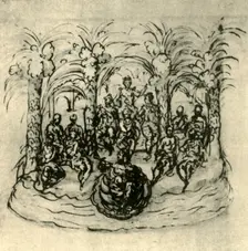 The Maritime Chariot Containing the Queen and Masquers c1635, (1942). Creator: Inigo Jones