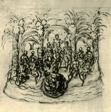 The Maritime Chariot Containing the Queen and Masquers c1635, (1942). Creator: Inigo Jones