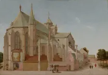 The Mariaplaats with the Mariakerk in Utrecht. Creator: Pieter Jansz Saenredam