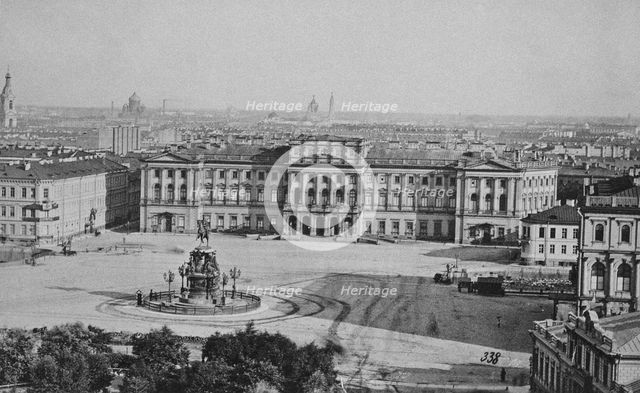 The Mariinsky Palace (Marie Palace) on the St Isaac's Square in Saint Petersburg, 1870s. Artist: Felisch, Albert (1837-1908)