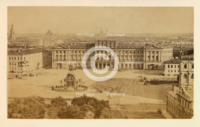 The Mariinsky Palace (Marie Palace) on the St Isaac's Square in Saint Petersburg, 1874.