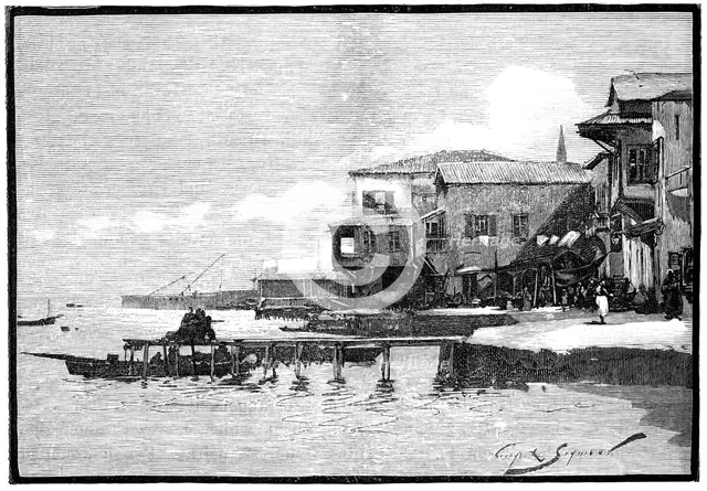 The marina, Larnaca, Cyprus, 1900. Artist: Unknown