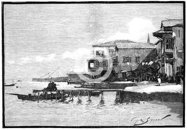 The marina, Larnaca, Cyprus, 1900. Artist: Unknown