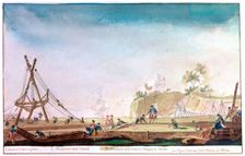 The Marina of Brest c1750-1810. Artist: Nicolas Marie Ozanne