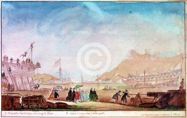 'The Marina of Brest', c1750-1810. Artist: Nicolas Marie Ozanne