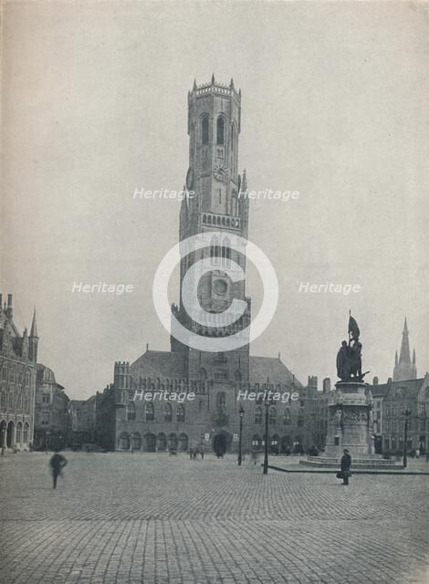 The Markt and the Belfry, Bruges, Belgium c1900 (1914-1915). Artist: John Benjamin Stone.