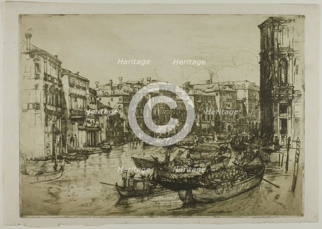 The Market, Venice, 1908. Creator: Donald Shaw MacLaughlan.