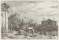 The Market at Dolo [lower left], c. 1735/1746. Creator: Canaletto