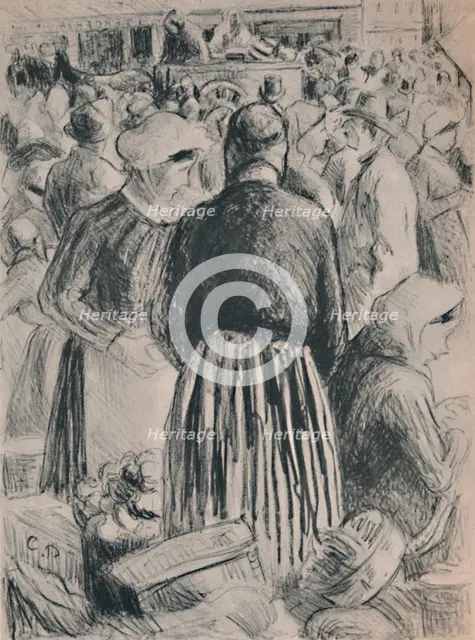 'The Market at Pontoise', 1895, (1946). Artist: Camille Pissarro.