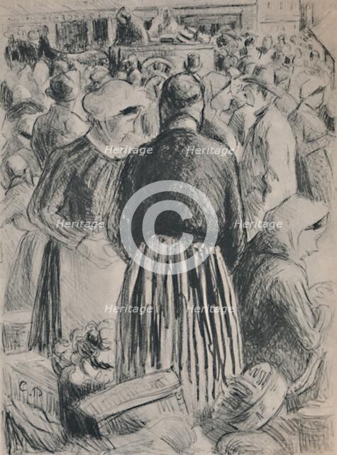 'The Market at Pontoise', 1895, (1946). Artist: Camille Pissarro.