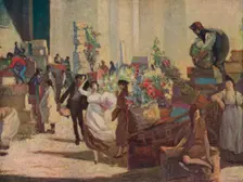 The Market c1900. Artist: Claude Allin Shepperson