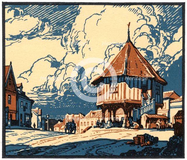 The Market Cross, Wymondham, Norfolk, early 20th century.Artist: Leonard Russell Squirrell