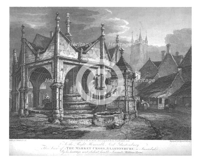 'The Market Cross, Glastonbury', c1799. Creators: William Byrne, William Lowry.