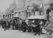 The market in the ruins of Hohenstein, East Prussia, World War I, 1915
