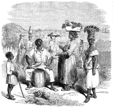 The Market in Nassau, New Providence, 1856. Creator: Unknown