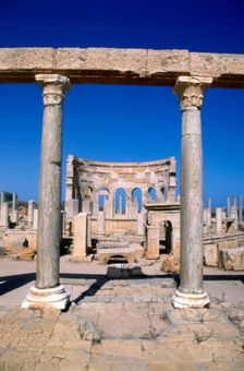 The Market, Leptis Magna, Libya, c3rd century AD. Creator: Vivienne Sharp