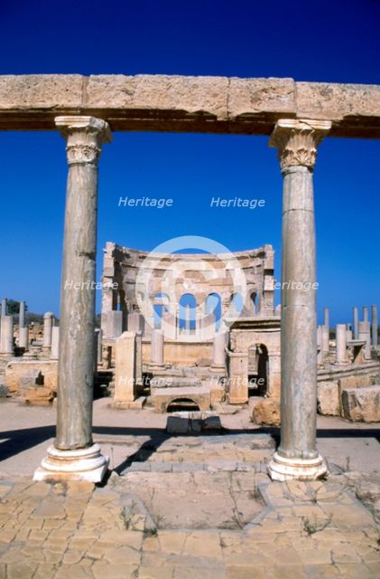The Market, Leptis Magna, Libya, c3rd century AD. Creator: Vivienne Sharp.