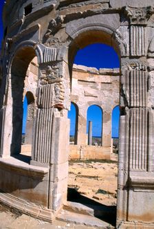 The Market, Leptis Magna, Libya, c3rd century AD. Creator: Vivienne Sharp