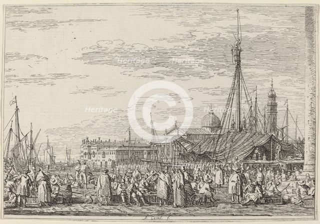 The Market on the Molo, c. 1735/1746. Creator: Canaletto.