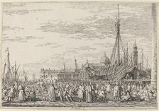 The Market on the Molo, c. 1735/1746. Creator: Canaletto