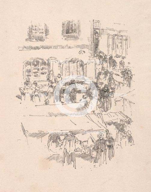 The Market Place, Vitre, 1893. Creator: James McNeill Whistler (American, 1834-1903).