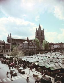 The Market Place with St Peter Mancroft, Norwich, Norfolk, c1955-1965. Creator: Arthur Charles Kirby Ware