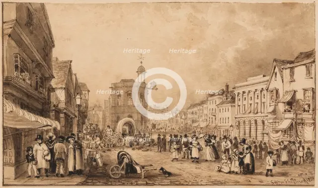 The Market-Place, Amersham, Bucks, c1790s-1810s. Creator: George Shepheard.