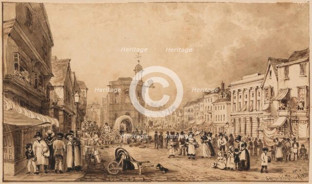 The Market-Place, Amersham, Bucks, c1790s-1810s. Creator: George Shepheard.