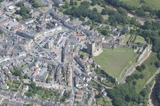 The Market Place and the standing remains of Richmond Castle, Richmond, North Yorkshire, 2014. Creator: Historic England Staff Photographer
