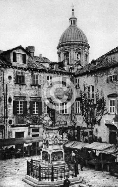 The market place at Dubrovnik, Yugoslavia, c1930s. Artist: John Bushby