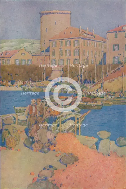 'The Market-Place at Spalato', 1913. Artist: Jules Guerin.