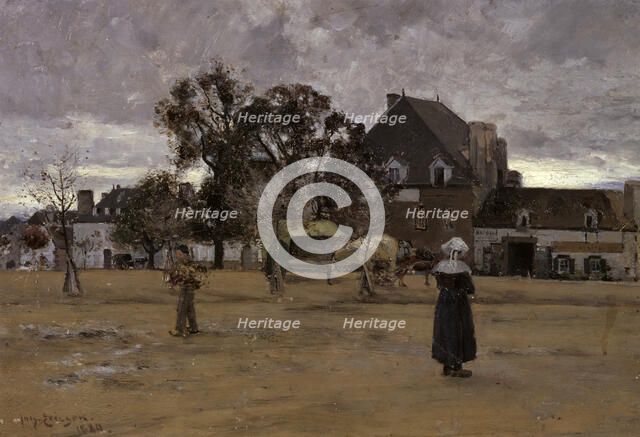 The Market Place, Concarneau, 1880. Creator: Johan Ericson.