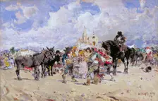 The Market Place, Granada c1869-1902. Artist: Baldomer Galofre Gimenez