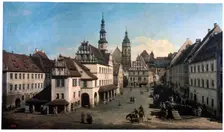 The Market Place in Pirna c1752-c1755. Artist: Bernardo Bellotto