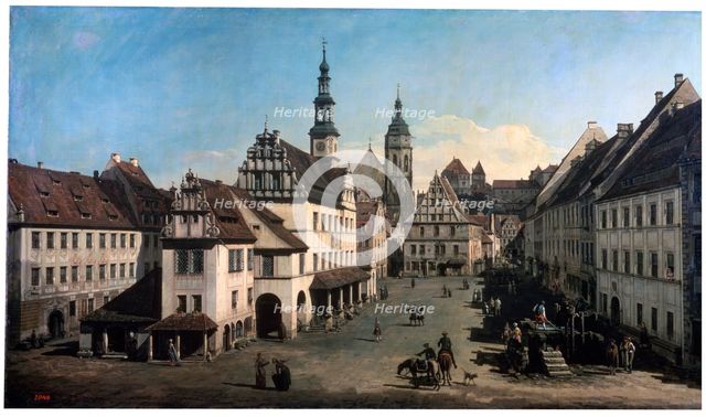 'The Market Place in Pirna', c1752-c1755. Artist: Bernardo Bellotto