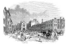 The market-place, Shrewsbury, 1845. Creator: Smyth