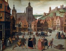 The Marketplace in Bergen op Zoom, probably 1590 and 1597. Creator: Abel Grimmer