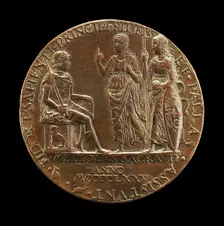 The Marquess of Mantua with Faith and Pallas [reverse], 1475. Creator: Bartolommeo di Virgilio Melioli