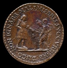 The Marquess Giving Alms [reverse], probably 1484/1506. Creator: Gian Marco Cavalli