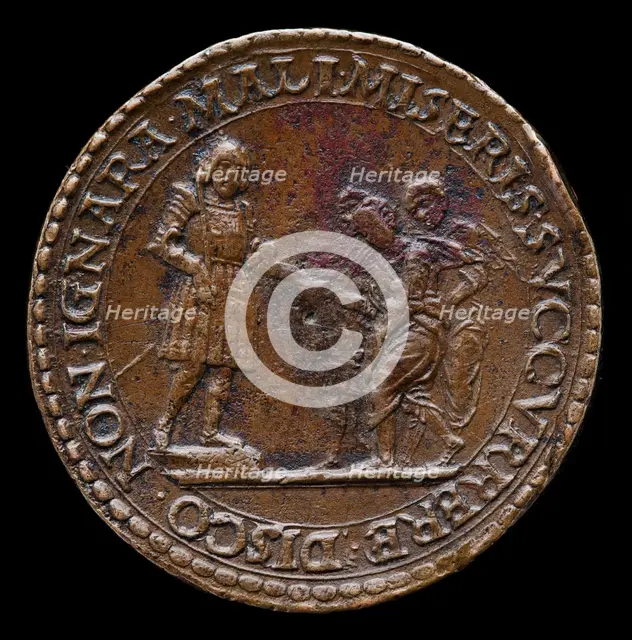 The Marquess Giving Alms [reverse], probably 1484/1506. Creator: Gian Marco Cavalli.
