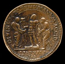 The Marquess Giving Alms [reverse], probably 1484/1506. Creator: Gian Marco Cavalli